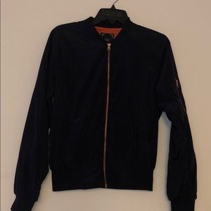 Thin navy blue bomber jacket size medium
